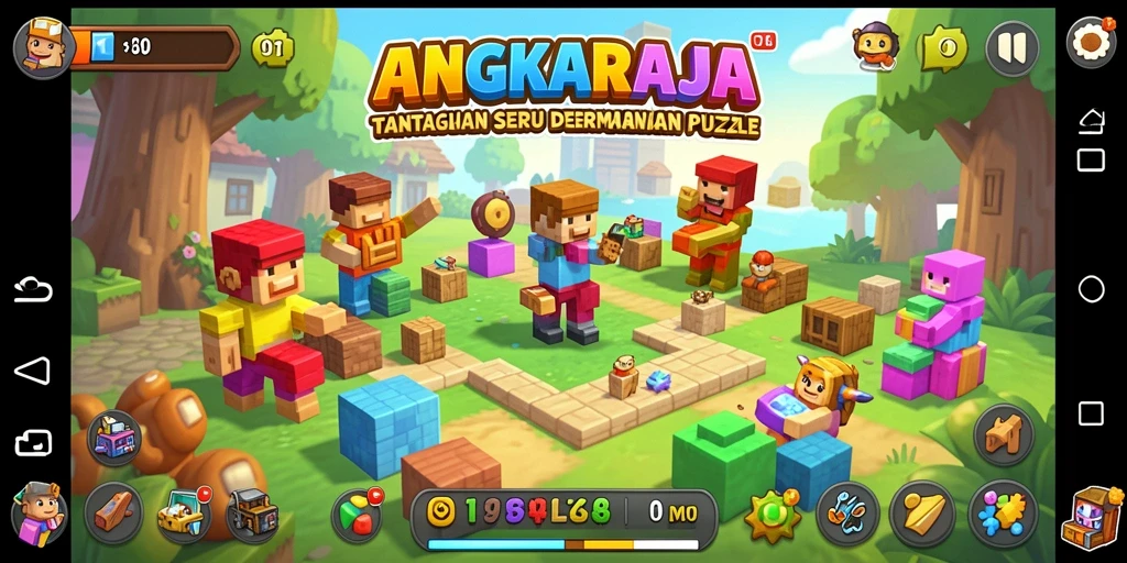 Tampilan gameplay seru dalam ANGKARAJA yang penuh tantangan.