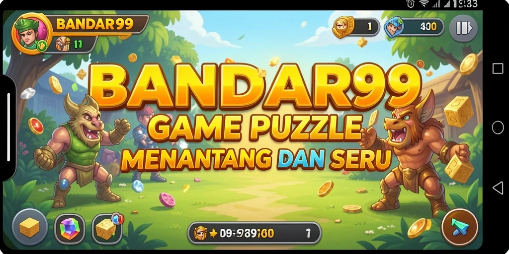 Screenshot utama BANDAR99 menampilkan gameplay seru teka-teki.