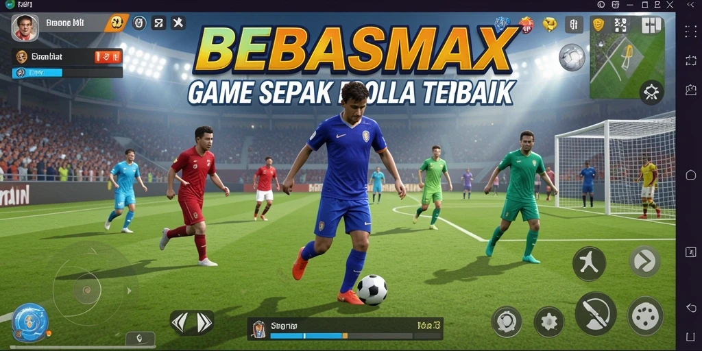 Gameplay menarik dari BEBASMAX dengan aksi sepak bola yang seru.
