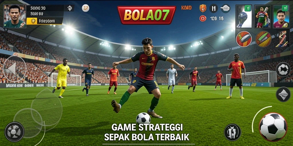 Gameplay menarik di BOLA07 menghadirkan momen seru tim sepak bola.