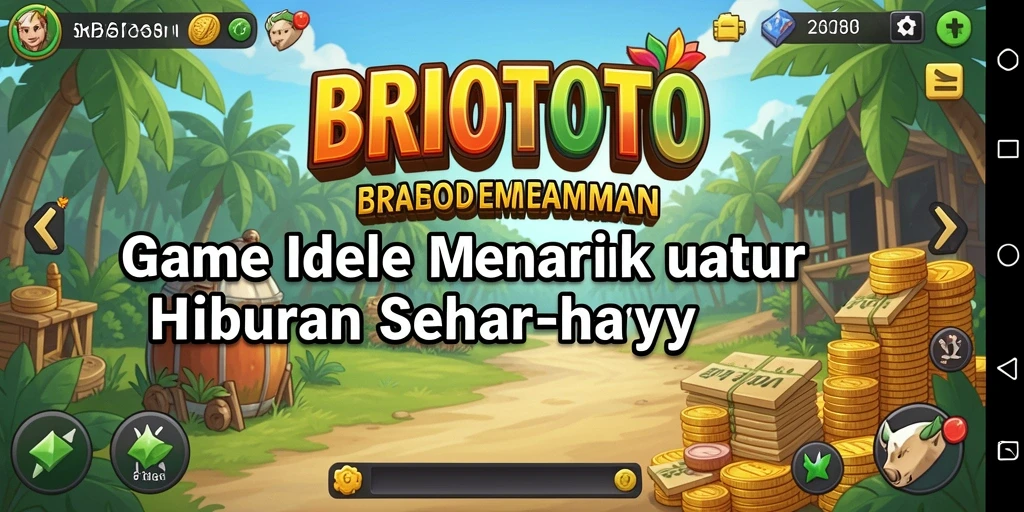 Screenshot gameplay BRIOTOTO menunjukkan keseruan dalam pengelolaan sumber daya.