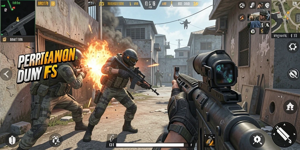 Screenshot utama BRO178 menunjukkan aksi mendebarkan dalam permainan FPS.