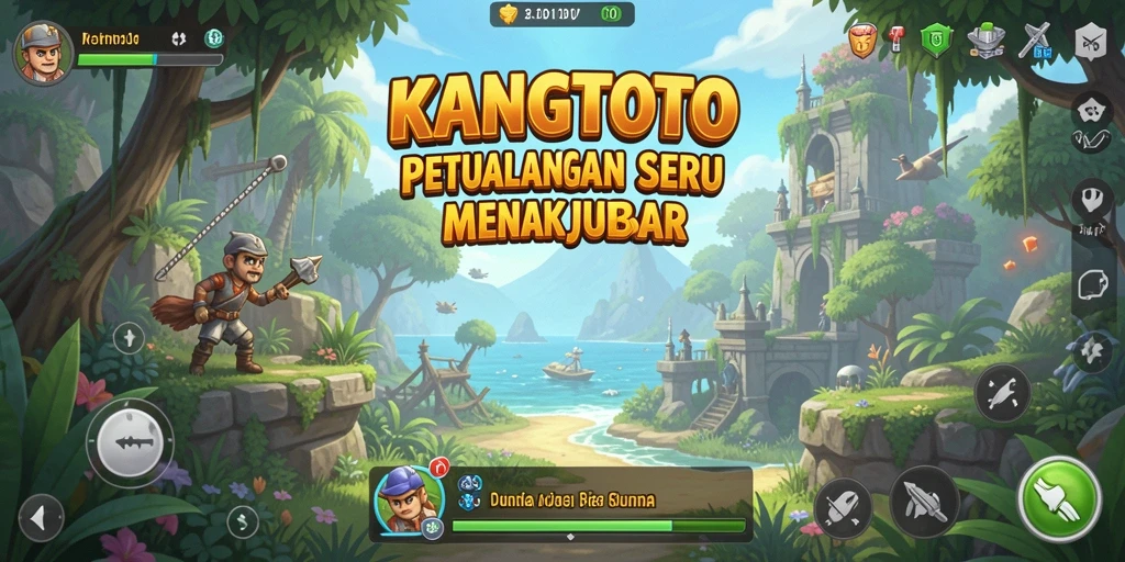 Tampilan gameplay KANGTOTO yang memukau saat menjelajahi dunia petualangan.
