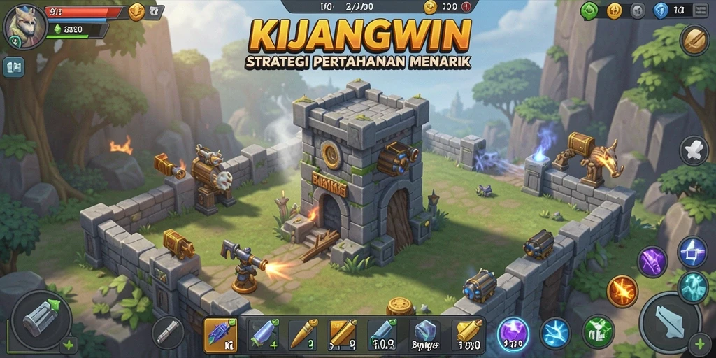 Tampilan gameplay KIJANGWIN yang mendebarkan dalam Tower Defense.
