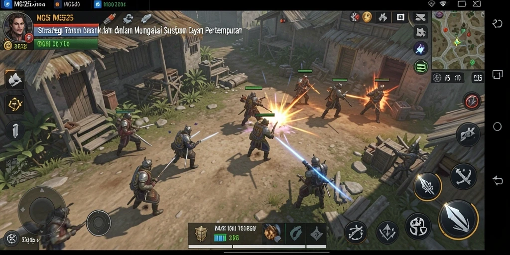 Screenshot MG525 menunjukkan aksi strategis dan pengelolaan sumber daya yang seru.