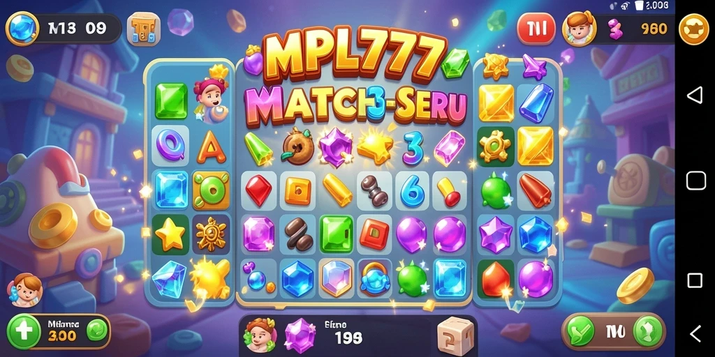 Screenshot gameplay MPL777 menampilkan aksi mencocokkan objek yang seru.