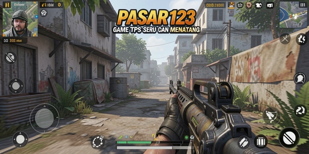 Tangkapan layar PASAR123 menampilkan aksi seru dalam gameplay TPS.