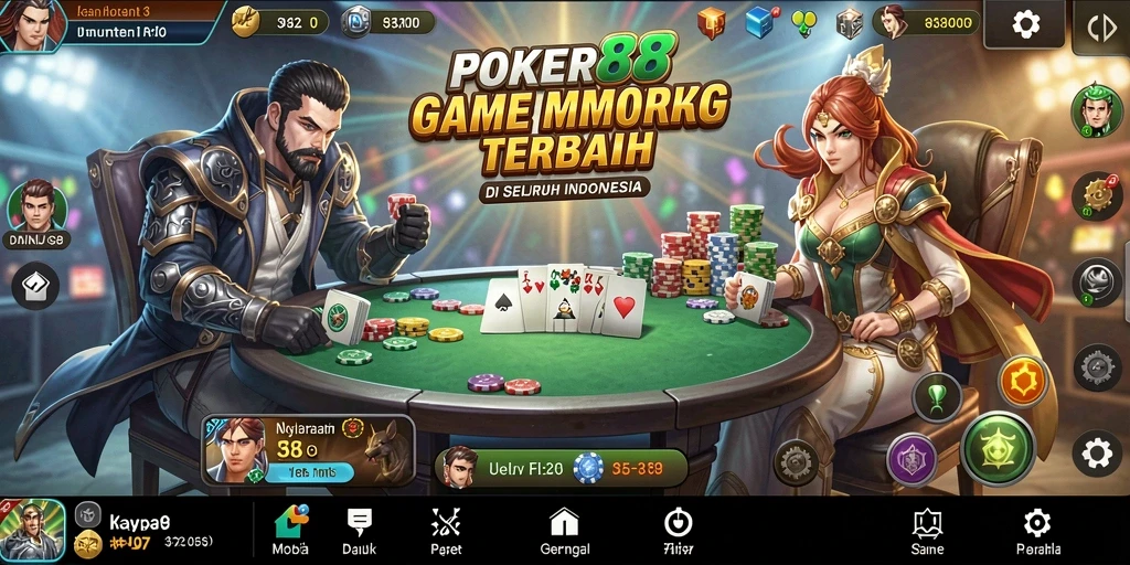 Tampilan gameplay POKER88 yang menawan dan seru.