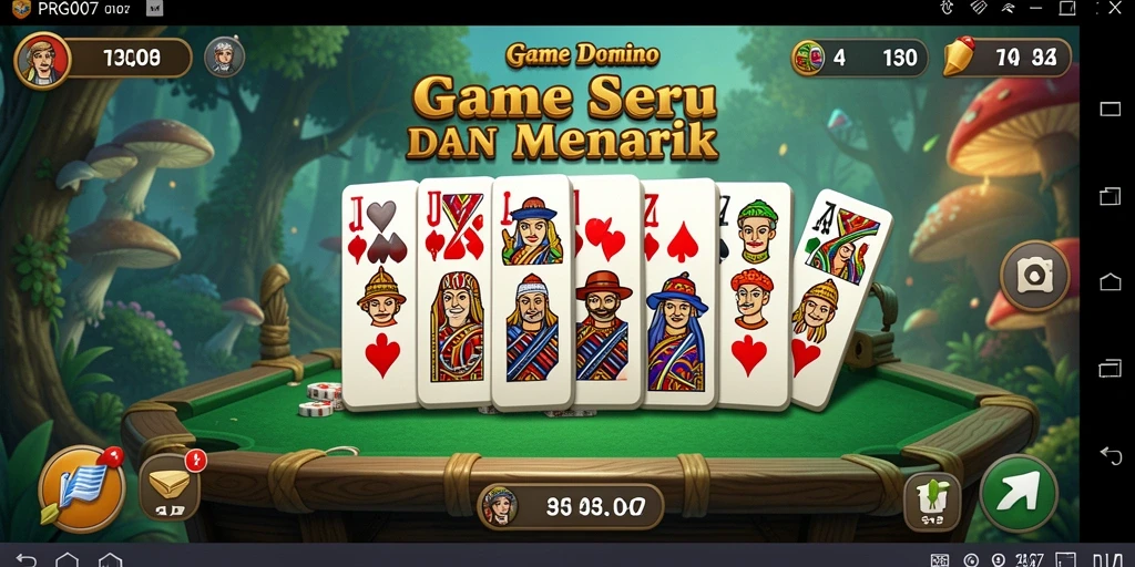 Screenshot utama PRG007 menampilkan gameplay Domino yang seru.
