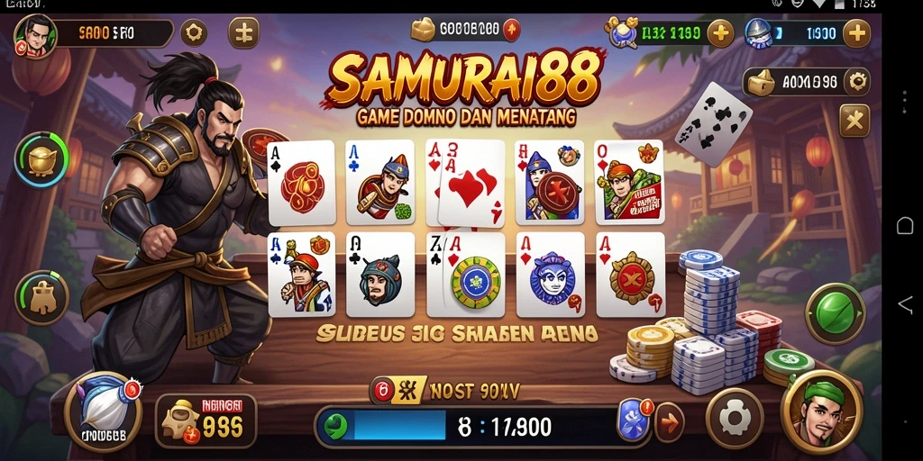 Tangkapan layar SAMURAI88 dengan gameplay Domino yang menarik.