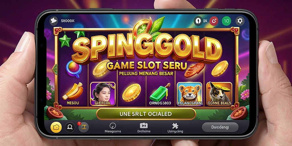 Gameplay SPINGOLD yang mendebarkan dengan berbagai tema menarik.