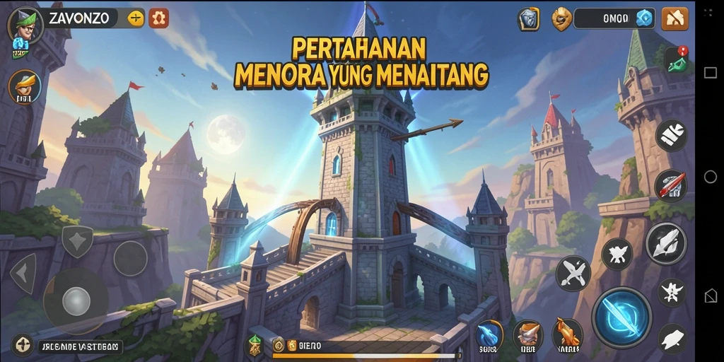 Gameplay menarik dan strategis dari ZAVONZO Tower Defense.