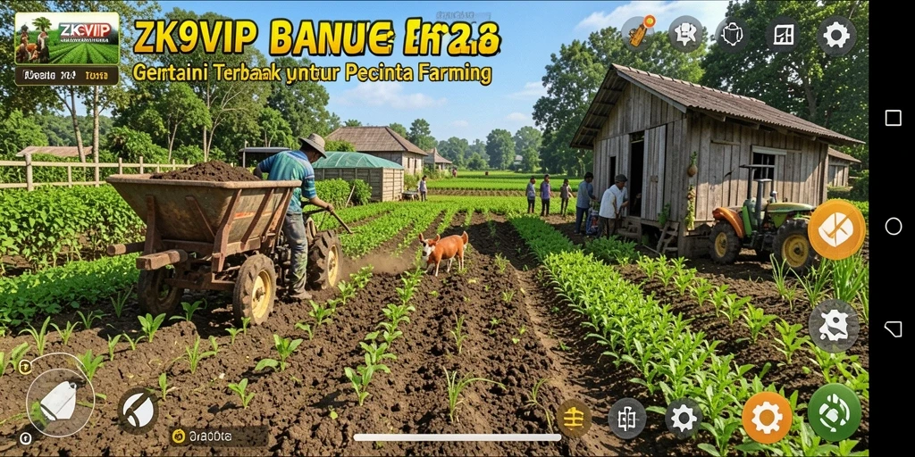 Tampilan gameplay ZK9VIP yang seru dan menarik dalam bertani.